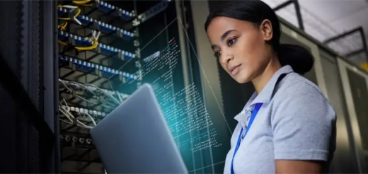 a person looking at a computer screen