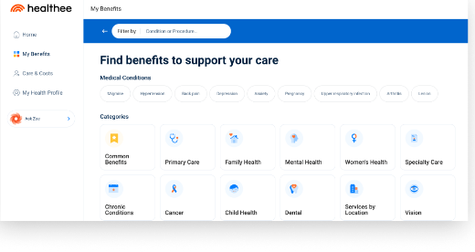 Healthee Product Screen