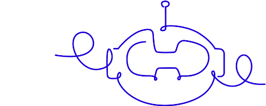 abstract line drawing of a robot, symbolizing artificial intelligence