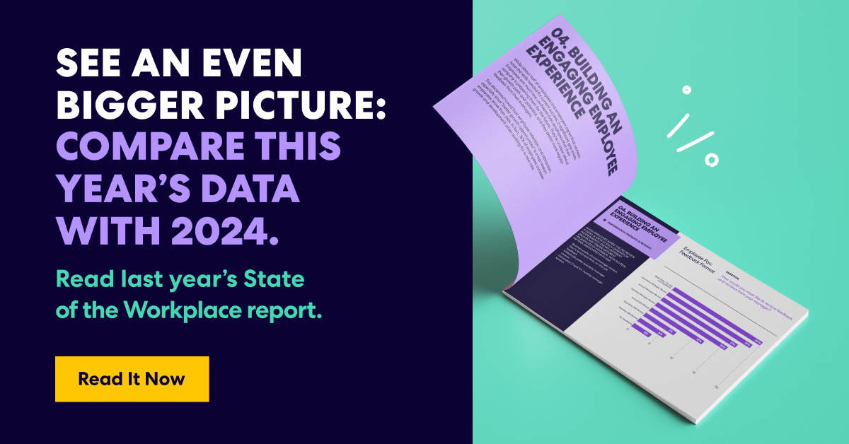 Promotional graphic with headline ‘See an even bigger picture: Compare this year’s data with 2024.’ Includes a purple and teal open report showing charts and text, and a yellow button labeled ‘Read It Now.’