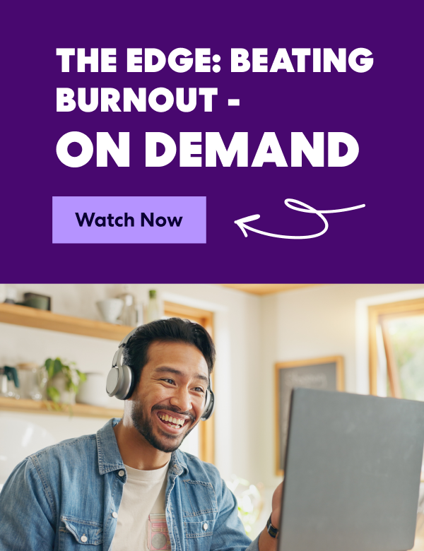 The Edge - Beating Burnout On Demand with a photo of a person wearing headphones