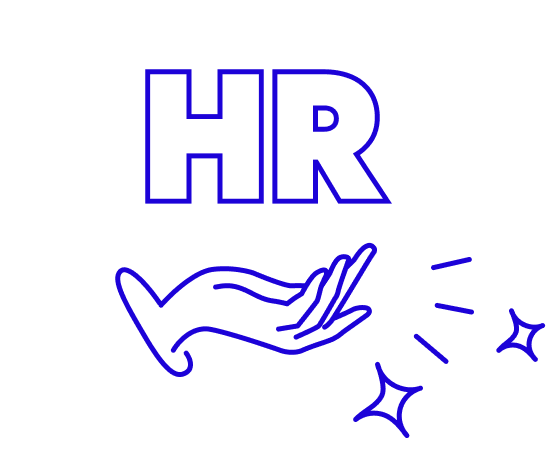 HR floating above a hand